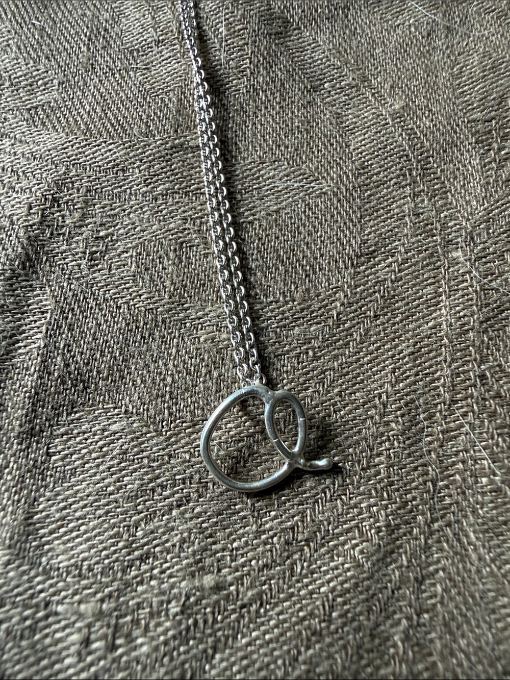 Sterling Silver “O” monogram necklace